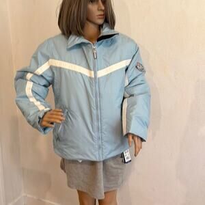 Esprit Light Blue Puffer Jacket with Quilted White Lining Size 13 (junior)